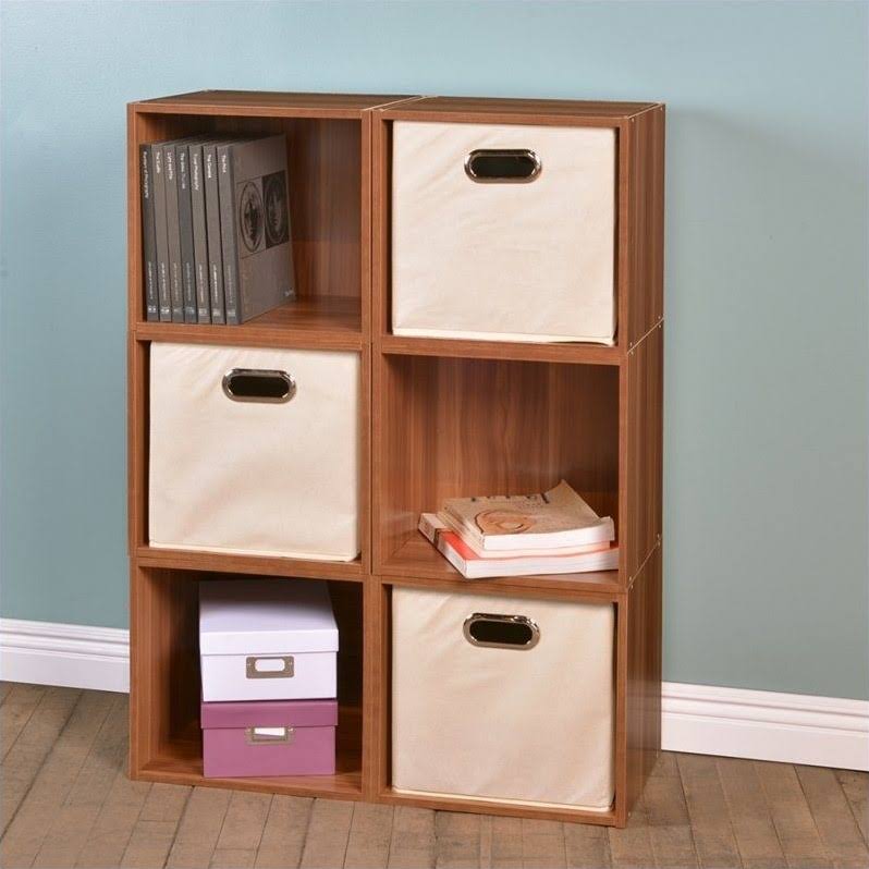 6 Cubes and 3 Canvas Bins Storage Set D6922