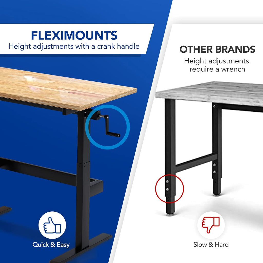 48" x 24" Rubber Wood Work Bench with Drawer R729