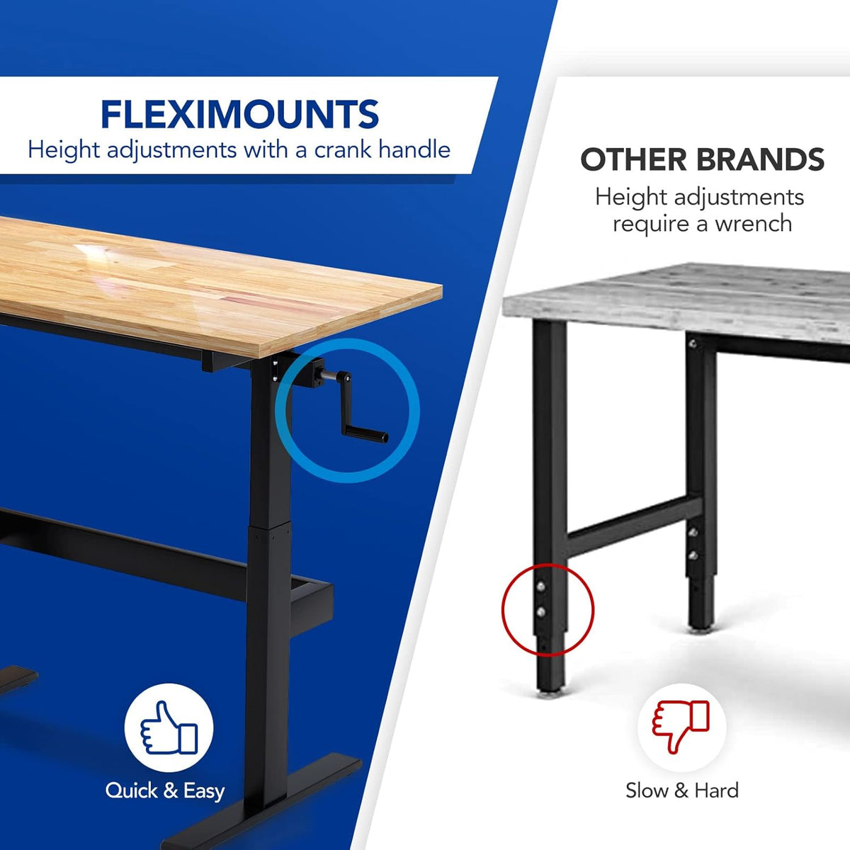 48" x 24" Rubber Wood Work Bench with Drawer R729