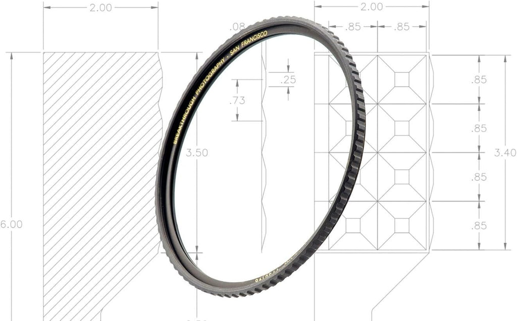 72mm X4 UV Filter for Camera Lenses with Lens Cloth Q723252
