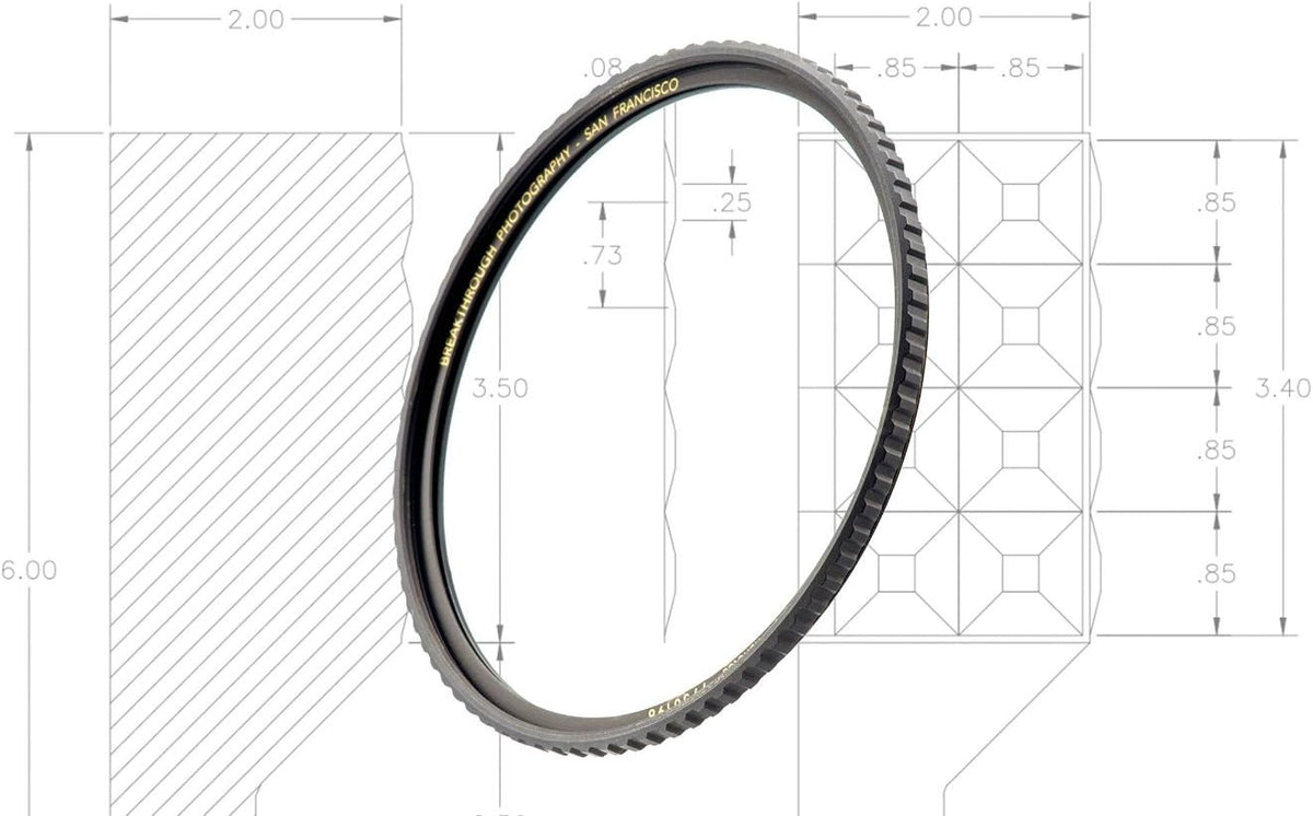 72mm X4 UV Filter for Camera Lenses with Lens Cloth Q723252