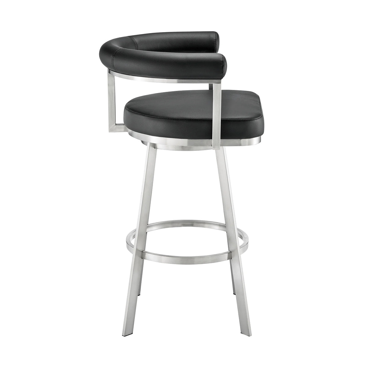 Black Faux Leather Bar Stool M117