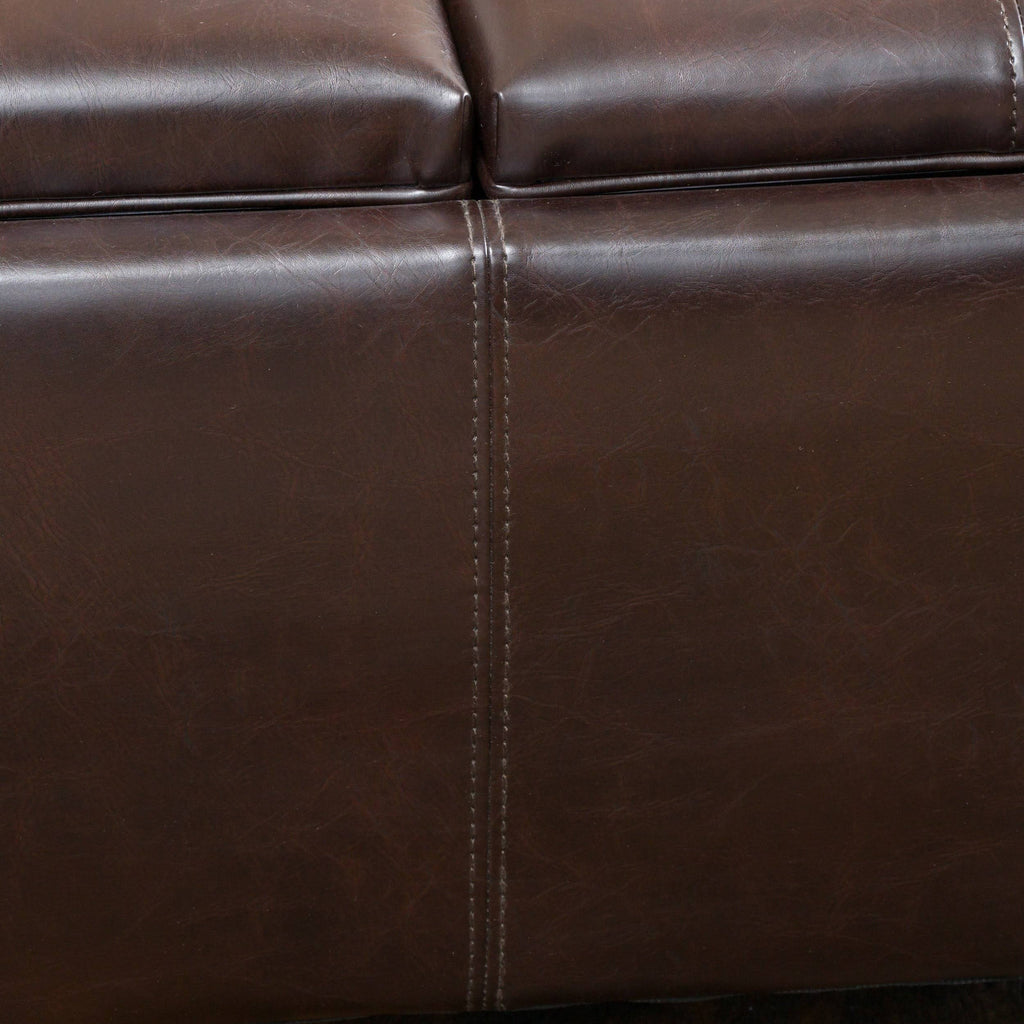 Brown Storage Ottoman L1729