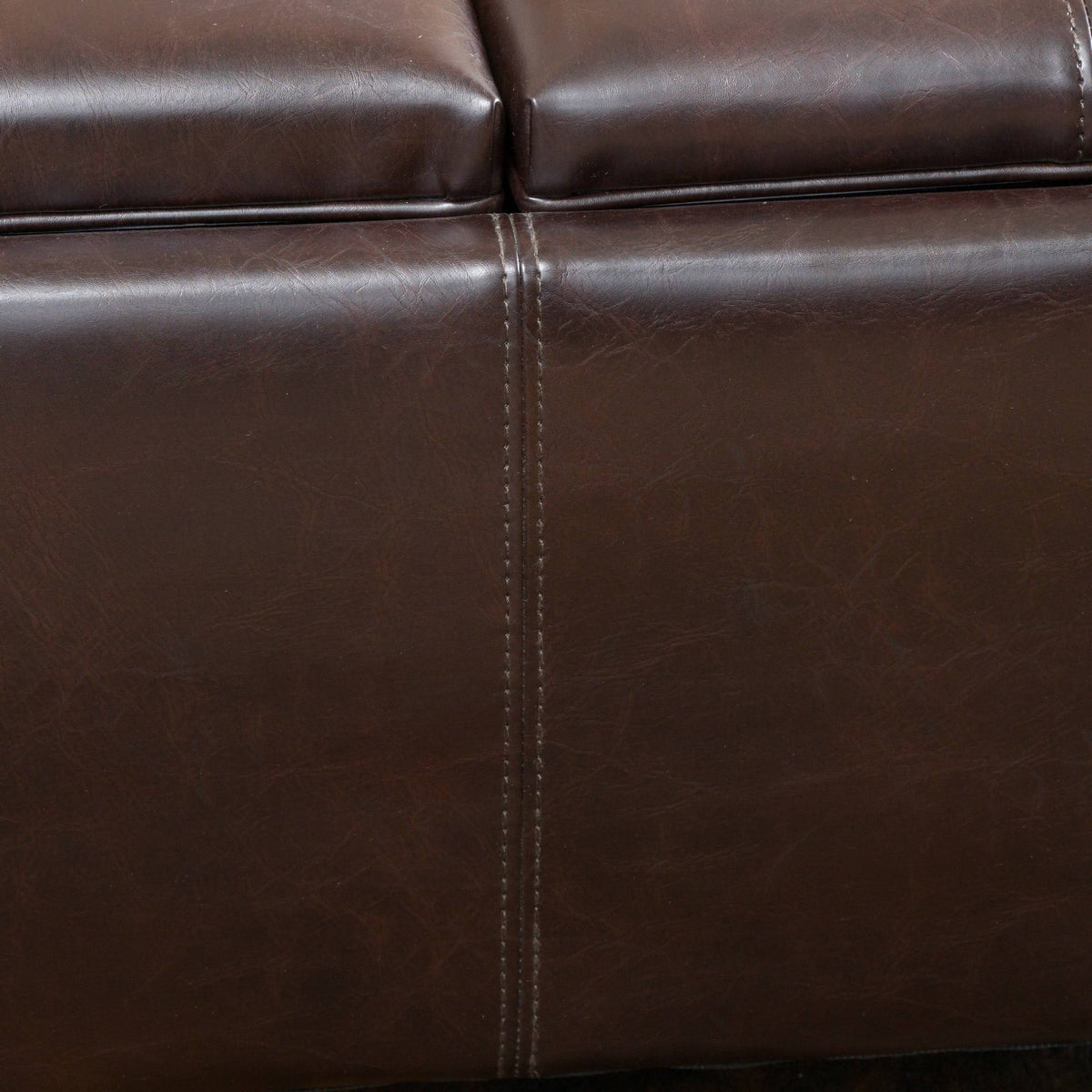 Brown Storage Ottoman L1729