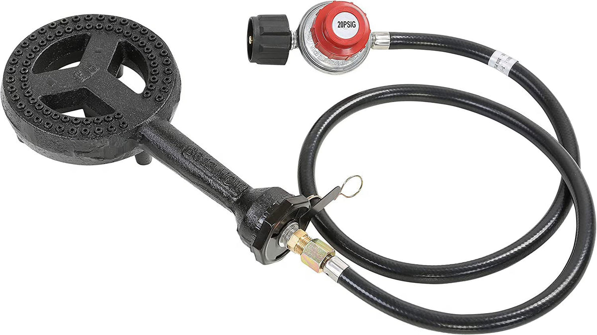 6" Diameter High Pressure Burner Head with Brass Orifice and Stand A280