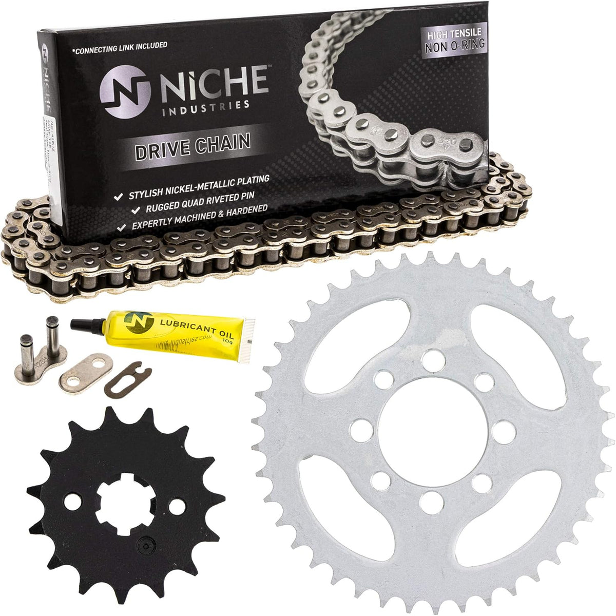 Drive Sprocket Chain Combo 428HZ Standard 110 Links Pack of 2 U10426