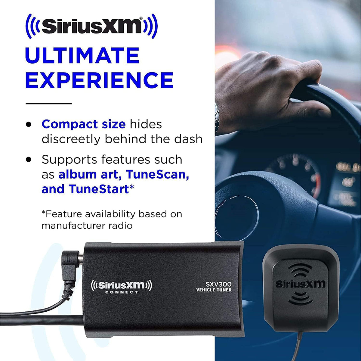 Satellite Radio Vehicle Tuner Kit and Backup Camera Bundle C7546