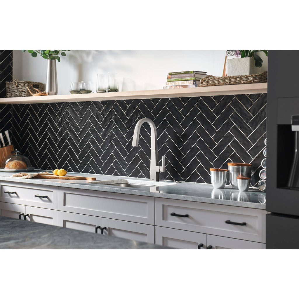 Chrome Pull Down Single Handle Kitchen Faucet Z45048