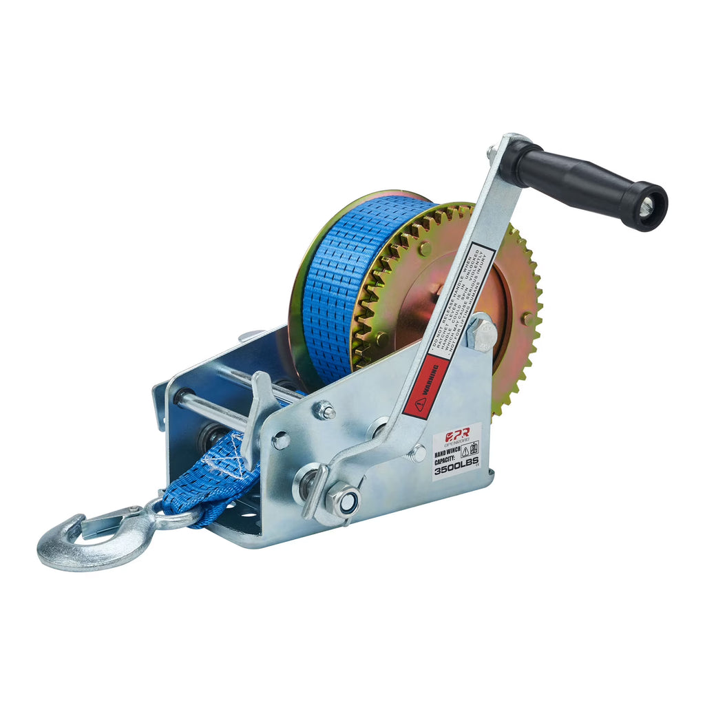 3500lbs Manual Boat Trailer Winch with 32ft Strap J628