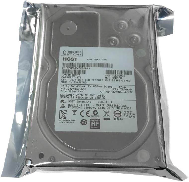 4TB 7200RPM SATA 6.0Gb/s 64MB Cache 3.5inch Internal Hard Drive Pack of 2 V9669