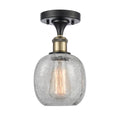 Black Antique Brass Semi-Flush Mount Light G5594