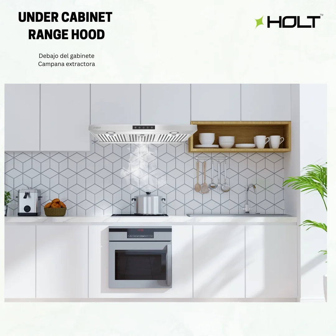Stainless Steel 30 inch Under Cabinet Range Hood Fan with 3 Speed Soft Touch Control Panel P22576