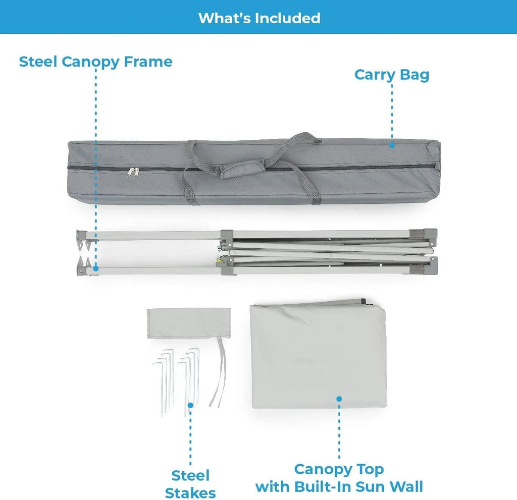Gray 8 ft x 8 ft Canopy Tent with Carry Bag Y5211