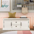 White Cabinet Storage Bench F44075