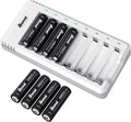 AA Rechargeable Batteries with Charger 8 Pack 2800mAh Ni-MH AA Set C961037