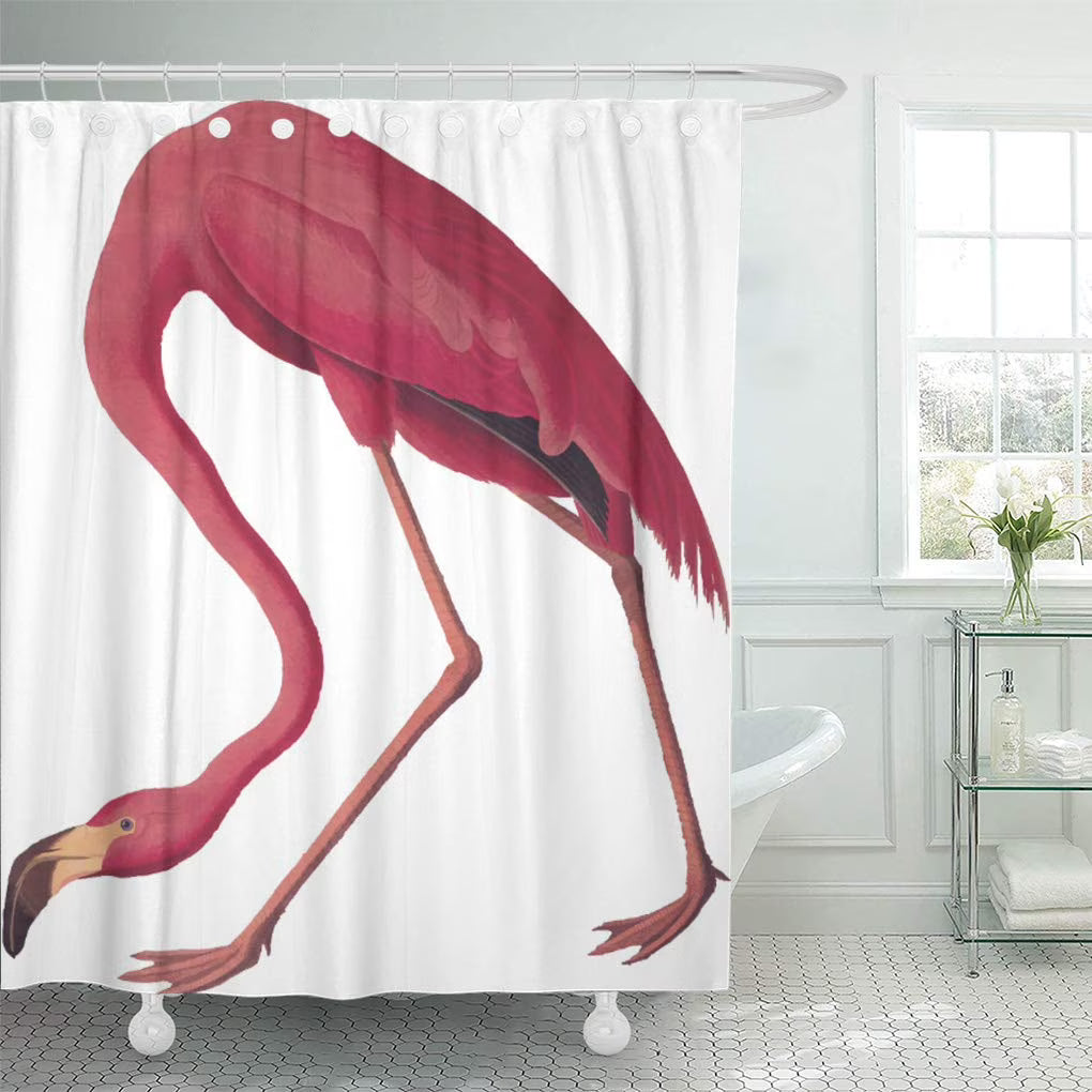 Pink Flamingo Birds America Shower Curtain 60x72 inch G53306