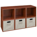 6 Cubes and 3 Canvas Bins Storage Set D6922