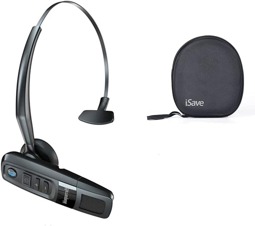 Noise Cancelling Wireless Bluetooth Headset with Carrying Case A5763