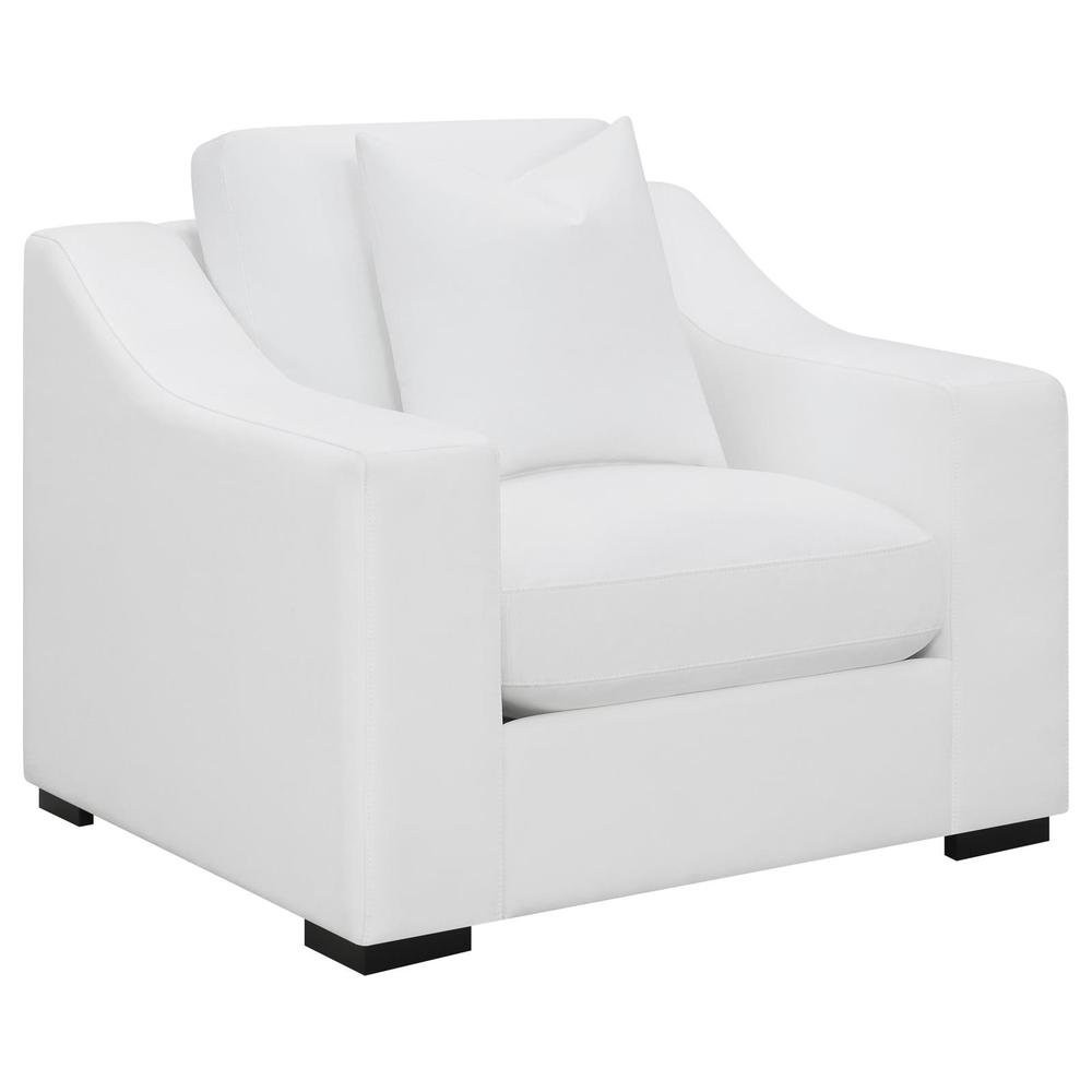 White 3-piece Fabric Upholstered Living Room Set Z877328