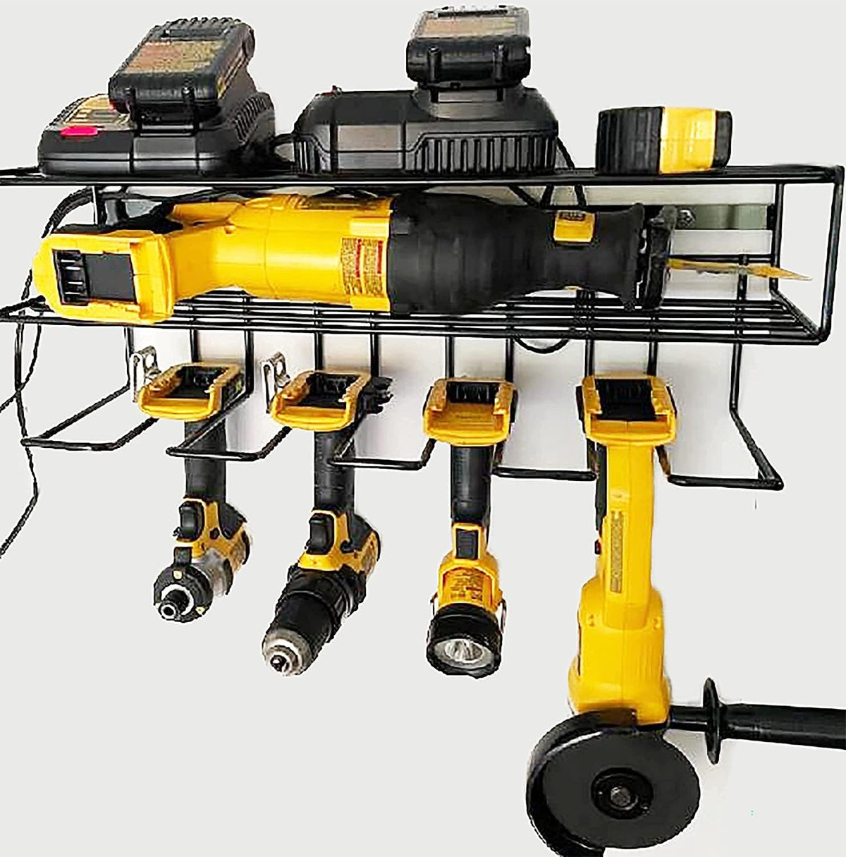 Heavy Duty Floating Tool Shelf 4-Pack Wall Mounted Steel Storage Rack O24327