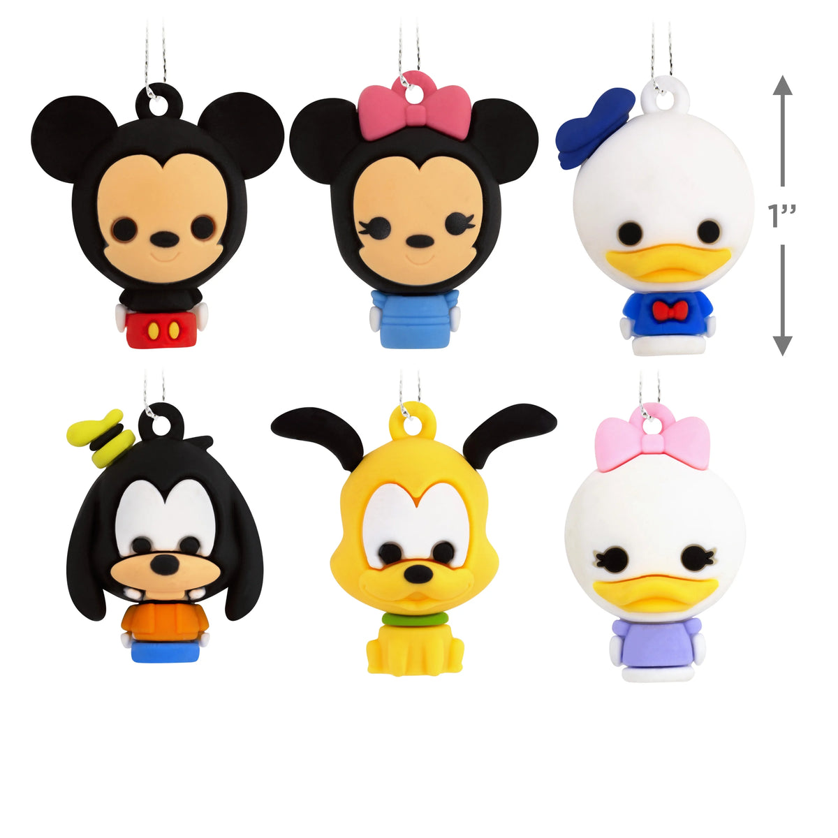 Disney Mickey Mouse and Friends Miniature Ornaments, Set of 6 B391354