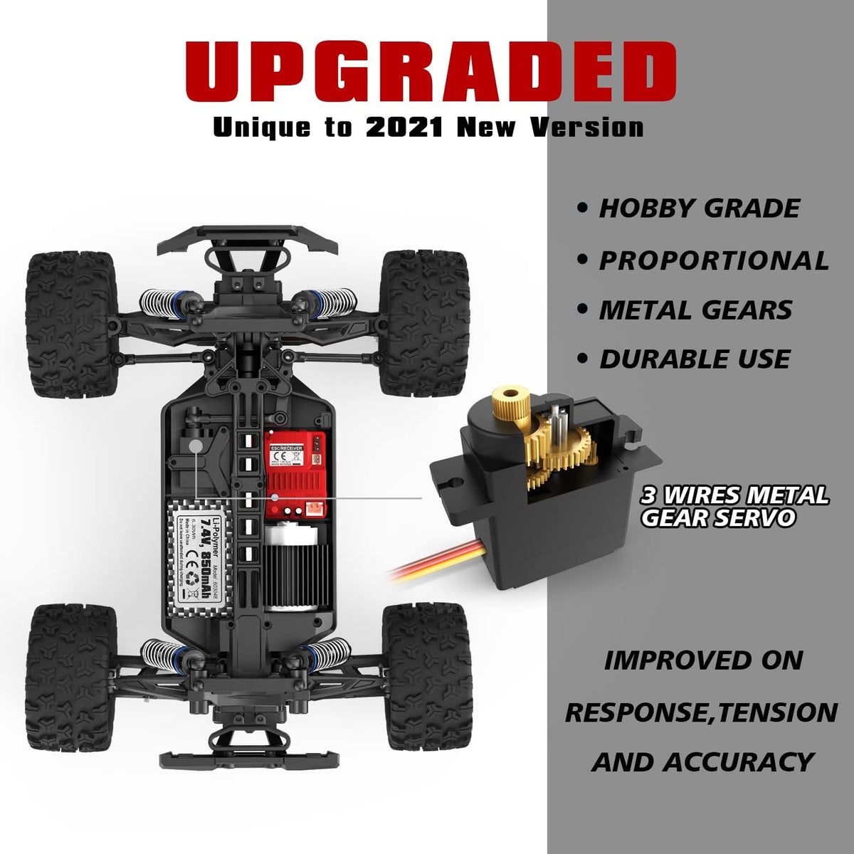 1:18 Scale 4X4 RC Monster Truck with 2 Batteries V4062