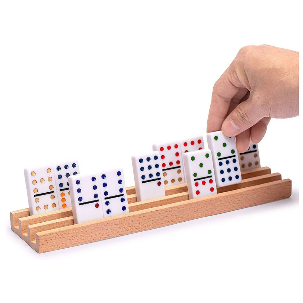 Wooden Domino Rack Tray Organizer Z864
