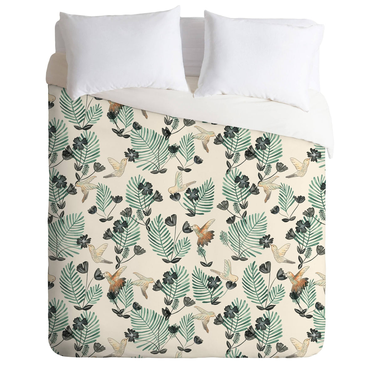 Twin-XL Green Duvet Cover Set W13497