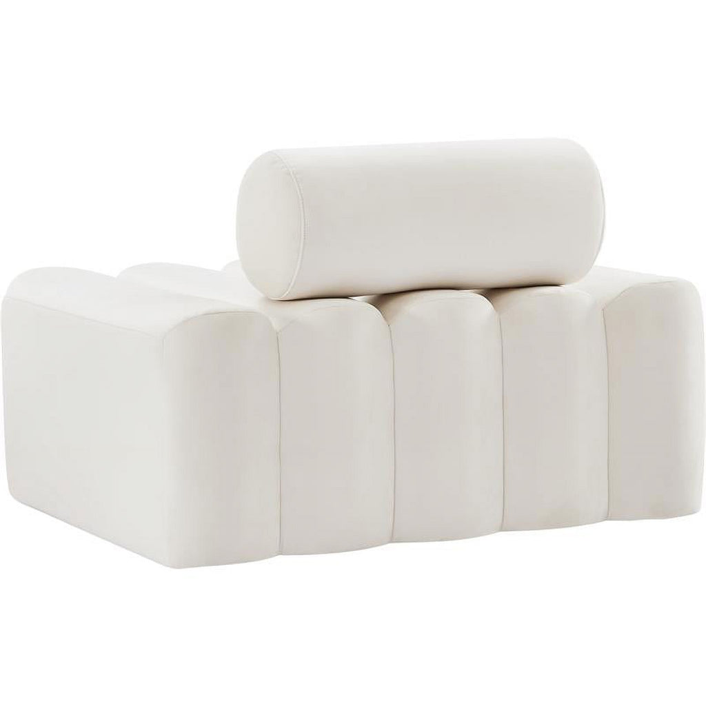 Cream Velvet Chair O482