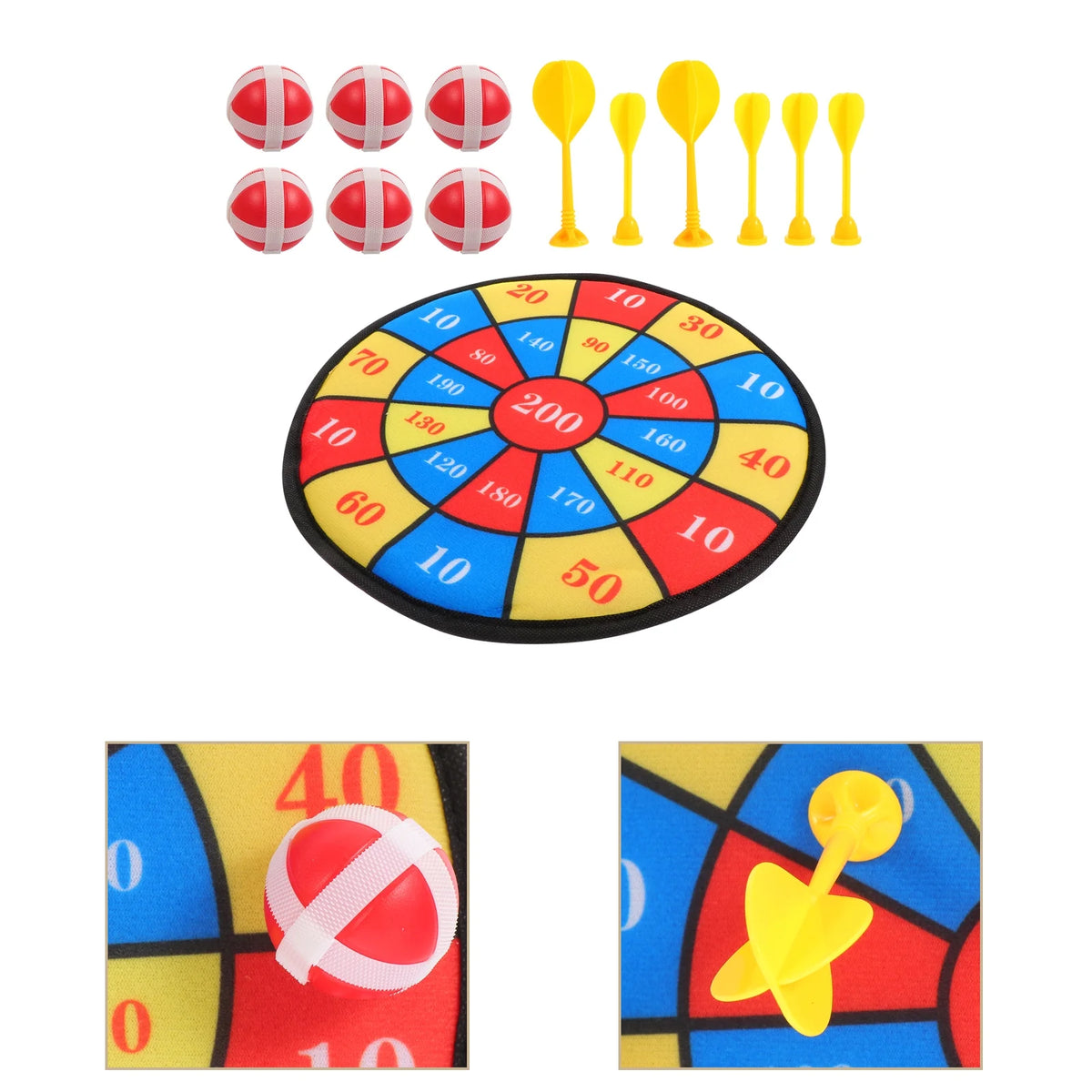 13Pcs Kids Sticky Balls Darts Board Toys J270