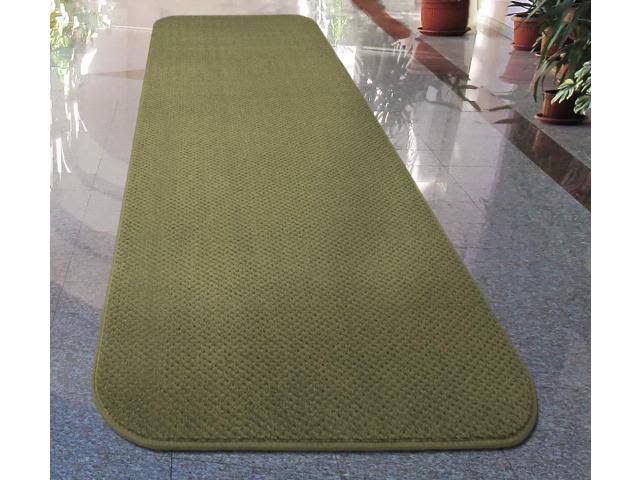 Olive Green Skid-Resistant Carpet Runner M69836