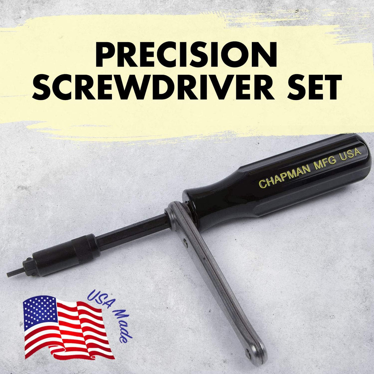 24 USA Made Insert Bits Screwdriver Set with Mini Ratchet Hand Tool Y18901