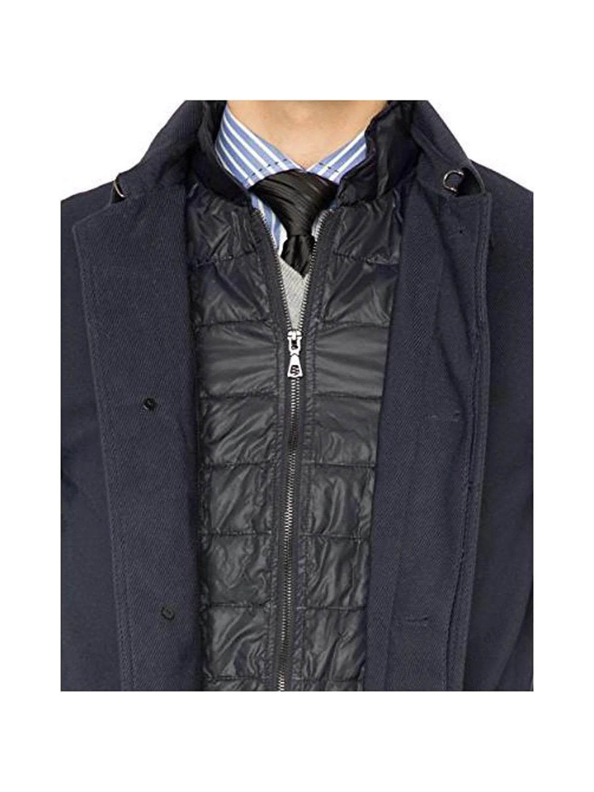 Navy Blue Insulated Coat E279