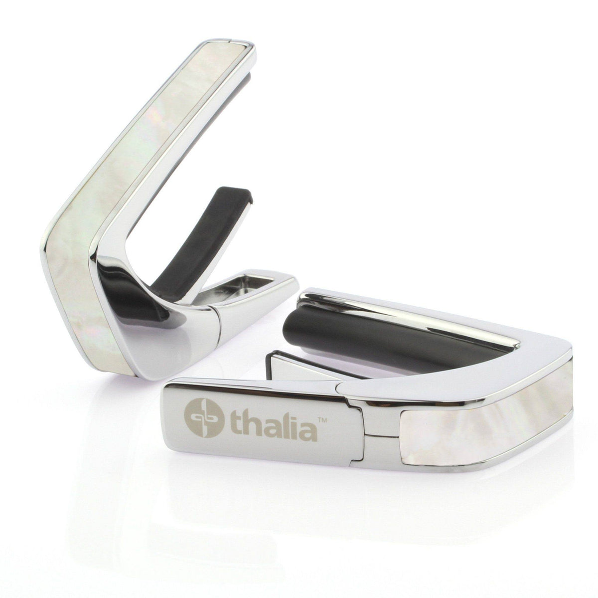 White Mother of Pearl Capo with Chrome Finish E787380