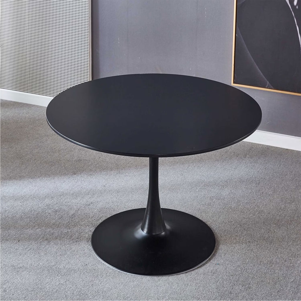 Black Tulip Pedestal Dining Table with Round MDF Table Top C74007