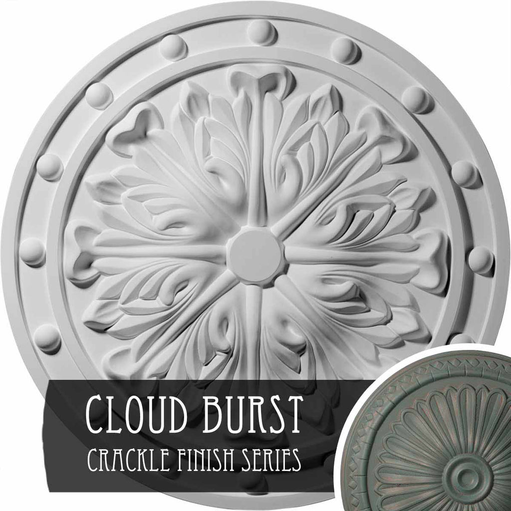 20 1/2x22OD x 1 1/2x22P Acanthus Leaf Ceiling Medallion O35973