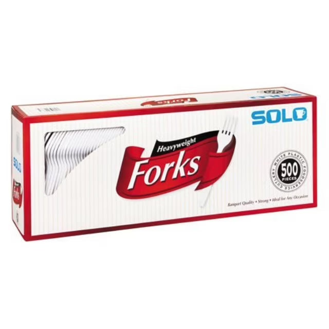 Plastic Heavyweight Fork White 500ct G179803