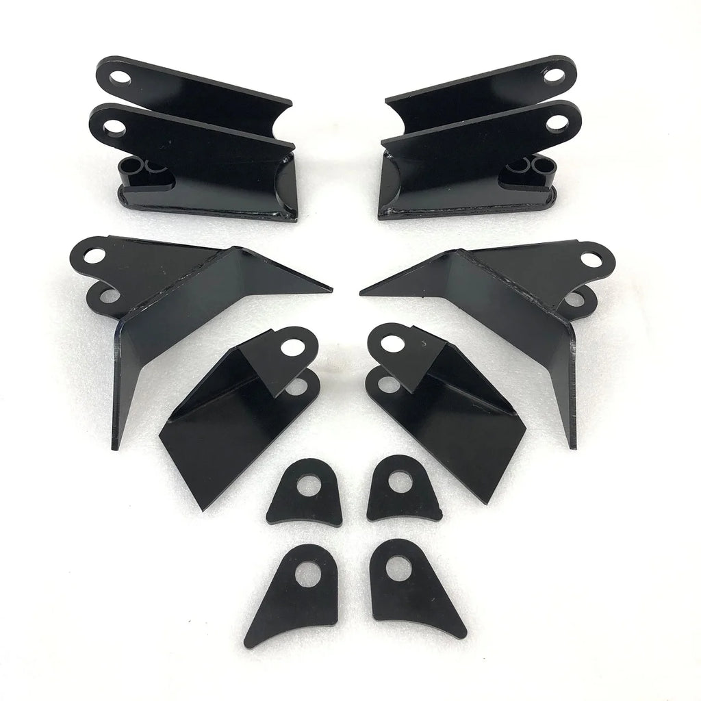 Triangulated Mount Bracket for 2.75" Axle with 2 Universal Air Spring Bags Heavy Duty 2500 Lbs 1/2NPT Single Port B61590