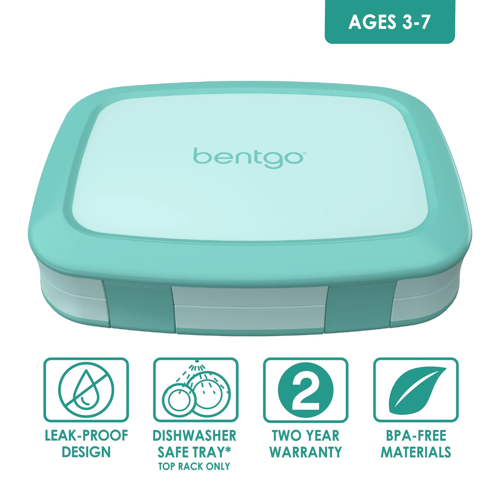 Leak-Proof 5-Compartment Bento-Style Kids Lunch Box, BPA-Free, Dishwasher Safe H571