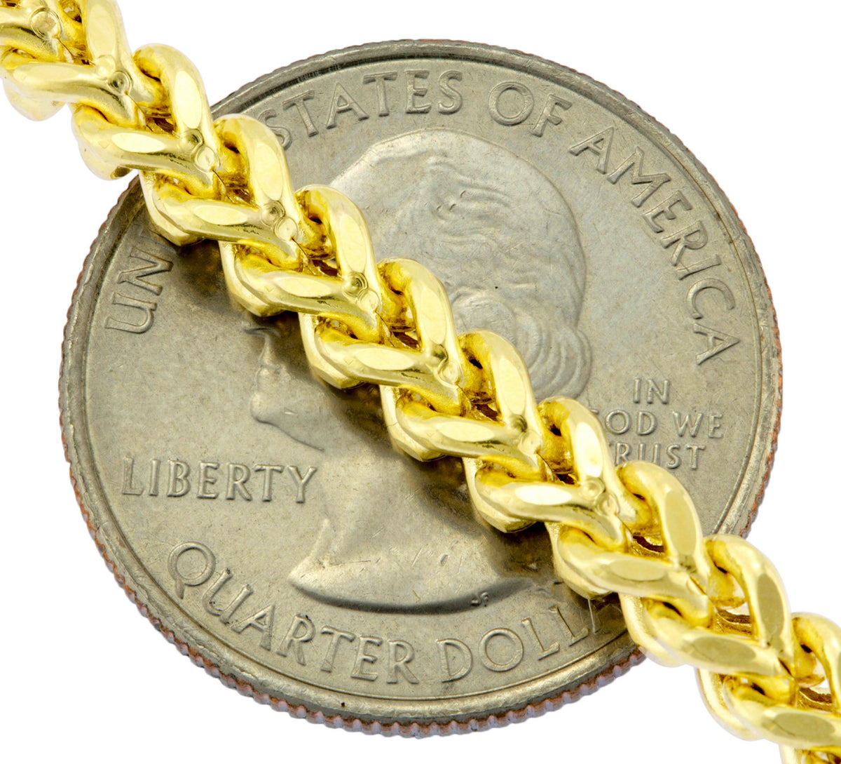 14k Yellow Gold 4.5mm Franco Chain Necklace 18" - 26" A97771