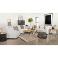 White 3-piece Fabric Upholstered Living Room Set Z877328