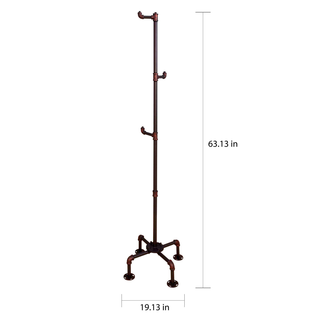 Industrial Sand Black Coat Rack W83219