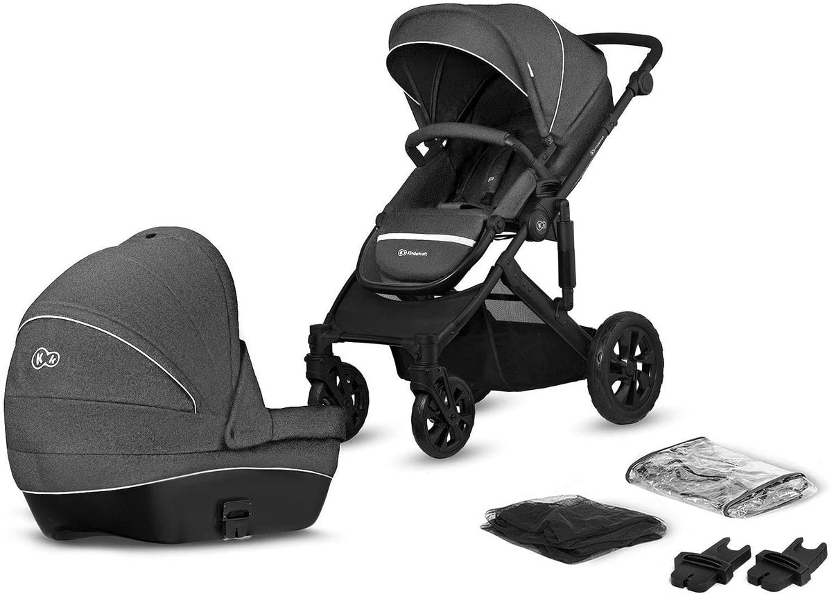 2in1 Travel System Baby Pushchair with Carrycot and Rain Cover R10391