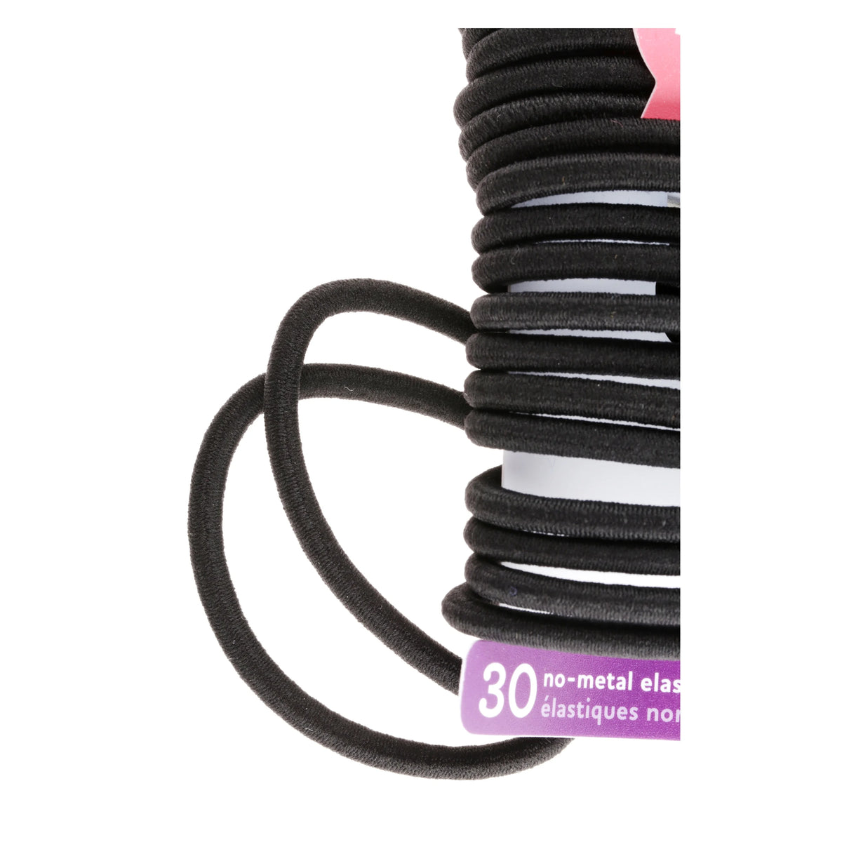 Black Ponytail Holder Elastics Hair Tie, 30 Ct G5780