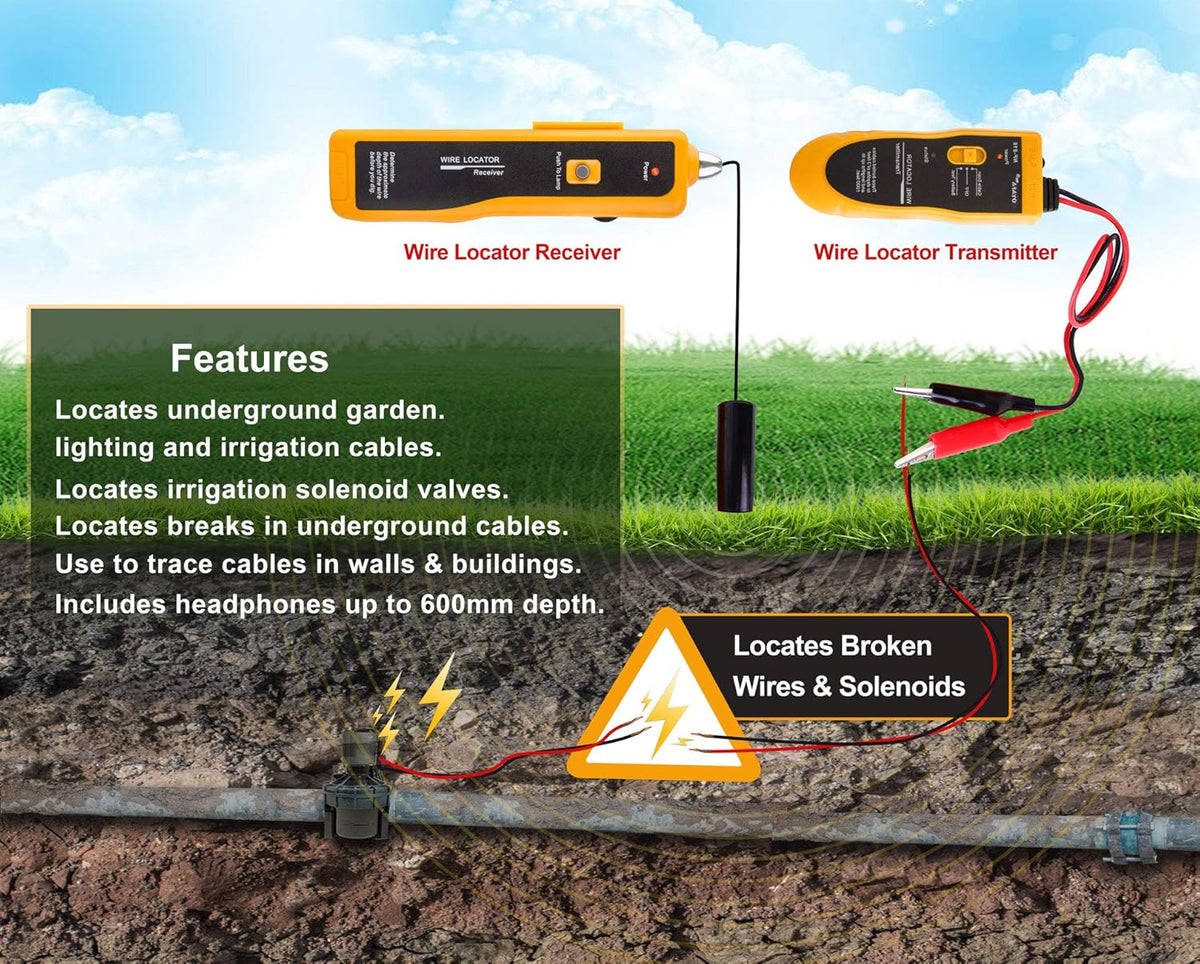 Underground Cable Wire Locator, Pack of 2 C7094