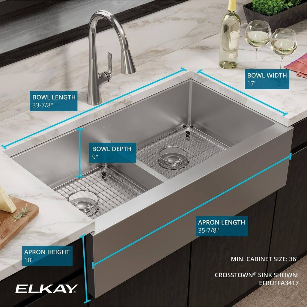 Farmhouse Double Basin Stainless Steel Kitchen Sink E683074