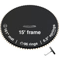 15' Round Trampoline Jumping Mat with 96 Rings F653