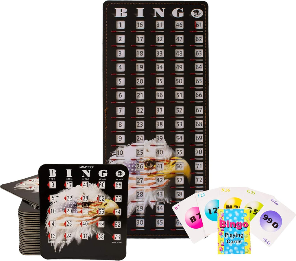 25 Reusable Bingo Shutter Cards with Sliding Windows T183697