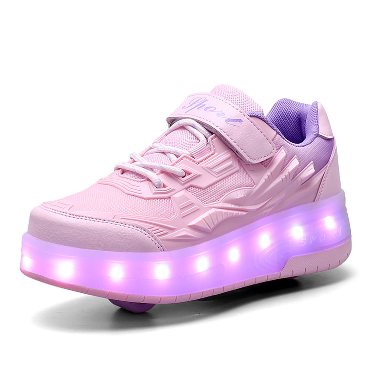 Child Teen Roller Skates Double Wheel Shoes Light Up LED shoe 12.5 size P631969