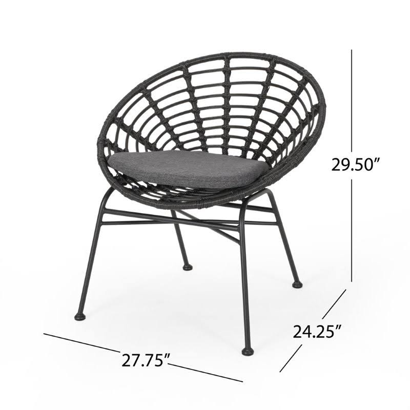 3 Piece Outdoor Acacia Wood Conversation Set in Gray U350
